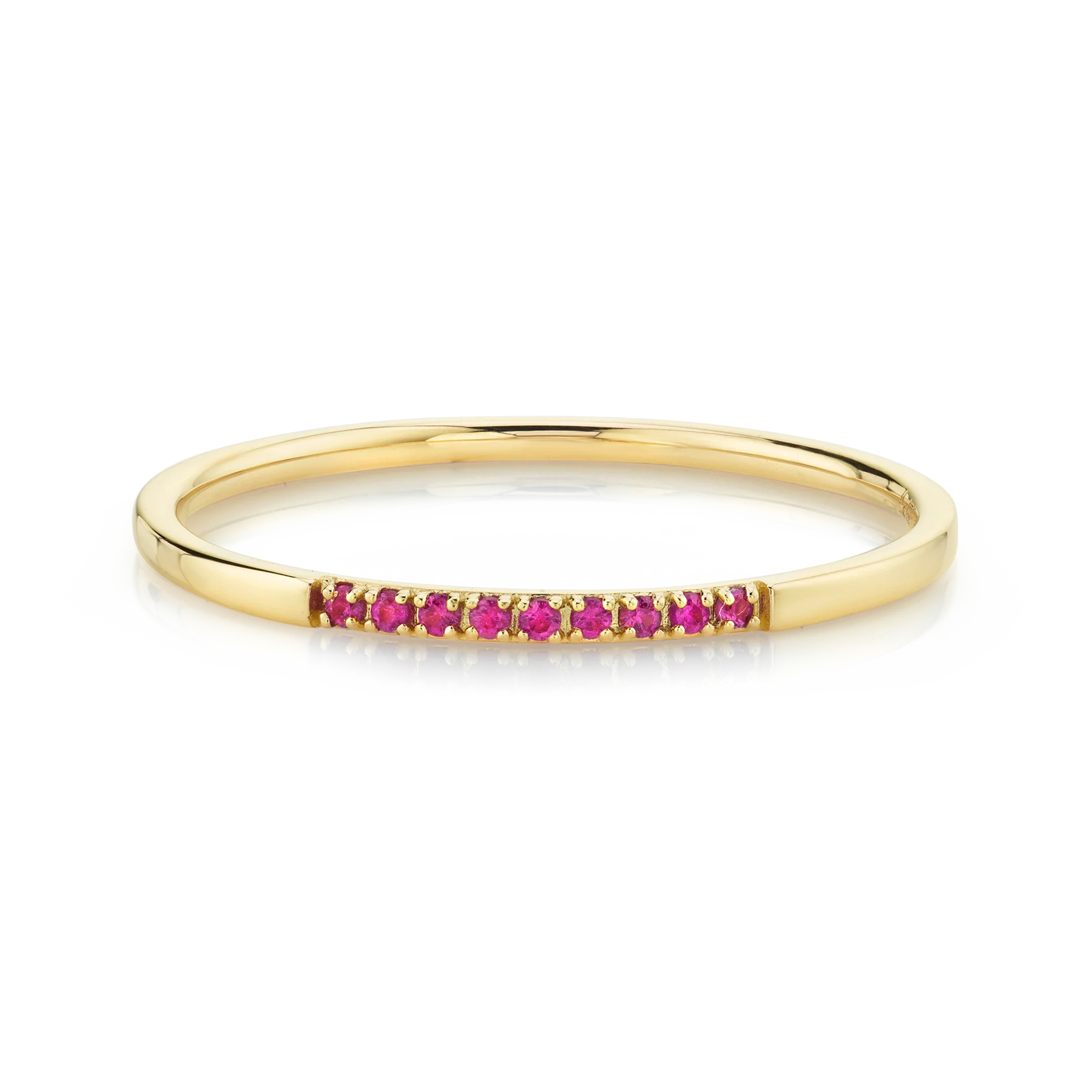 Partial Eternity Band - Ruby / 14k Yellow Gold