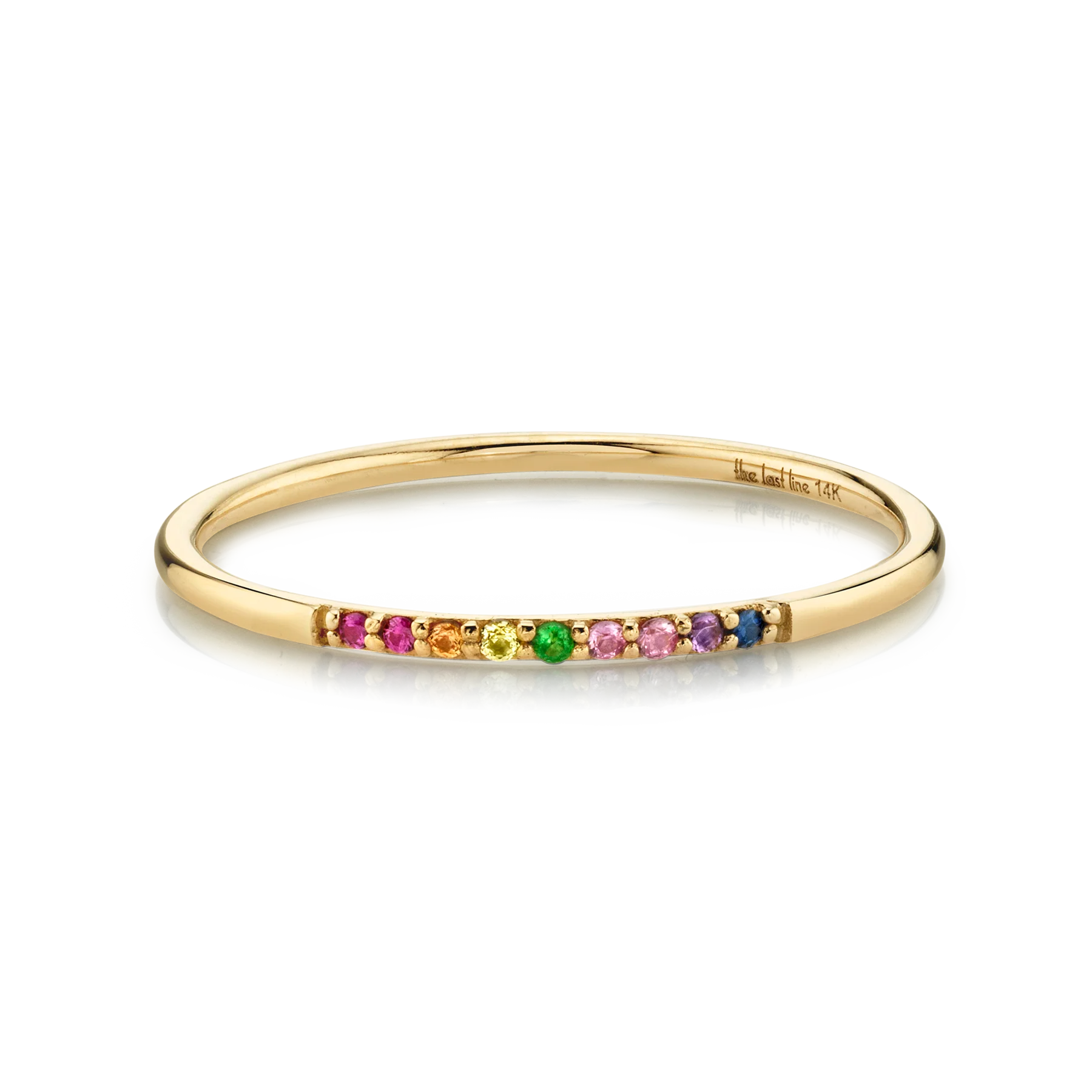 Partial Eternity Band - Rainbow / 14k Yellow Gold