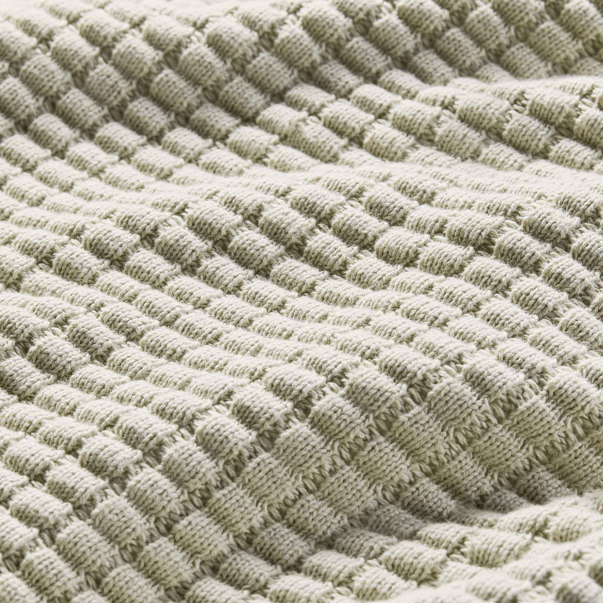 Grid Knit Cotton Throw Blanket - Last Call