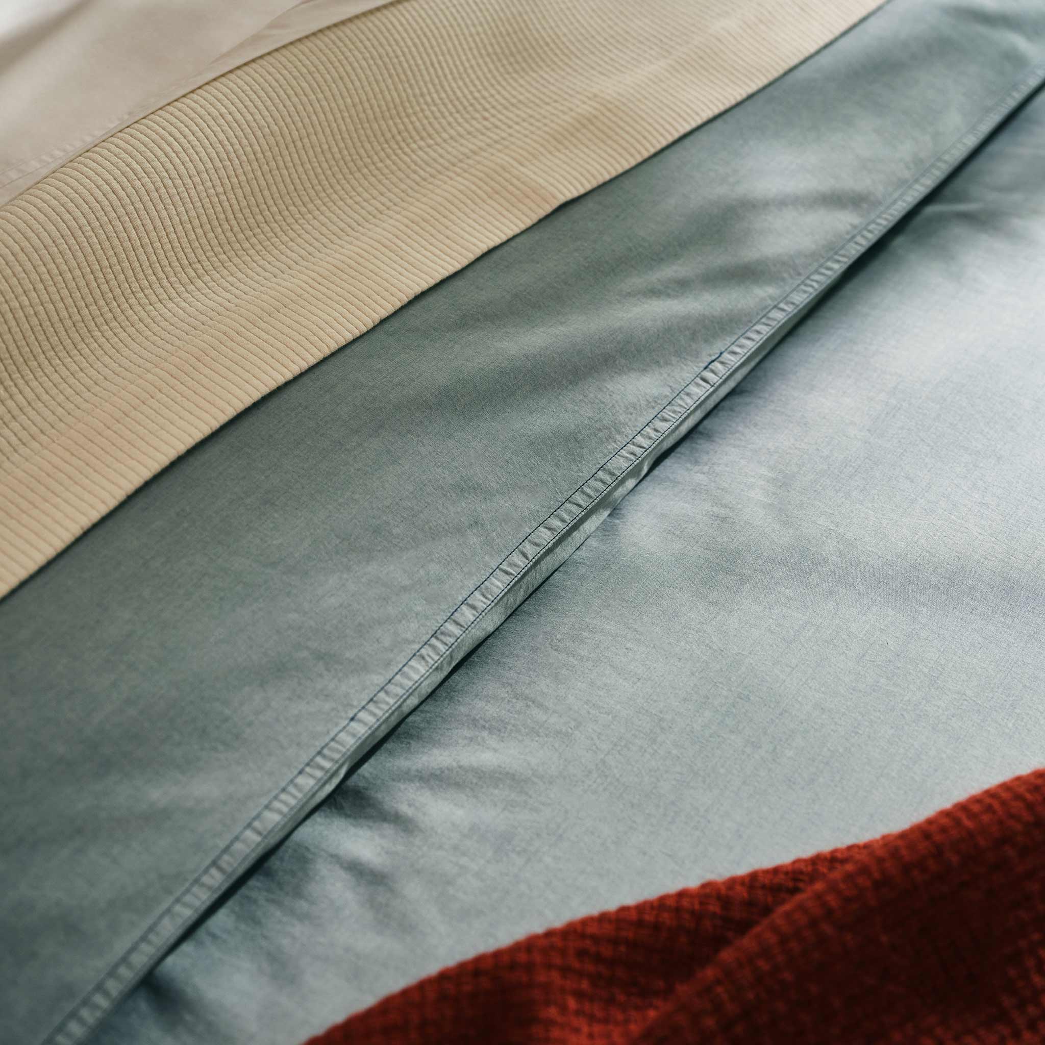 Washed Classic Percale Duvet Set