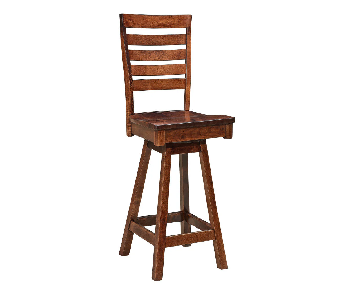 Amish Logan Swivel Bar Chair