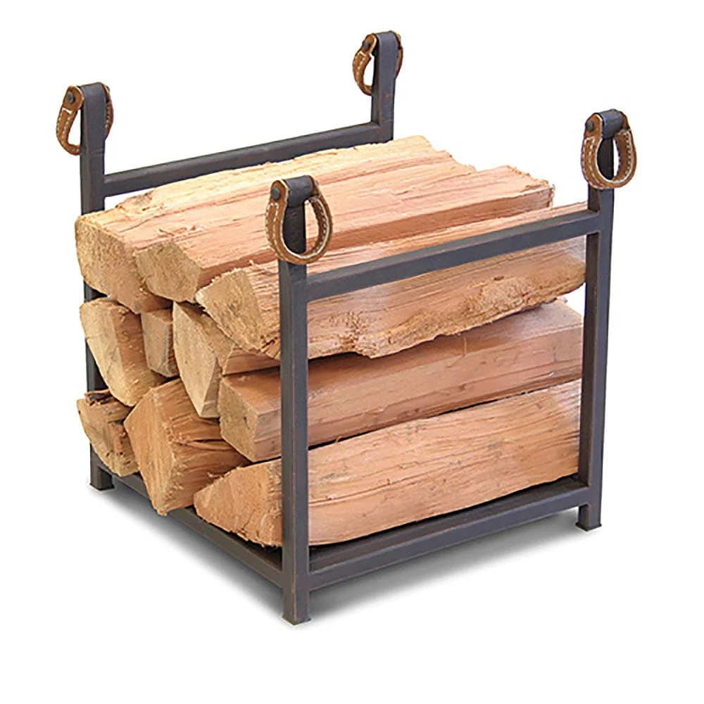 Western Star Wood Holder, Distressed Bronze & Brown Suede Leather