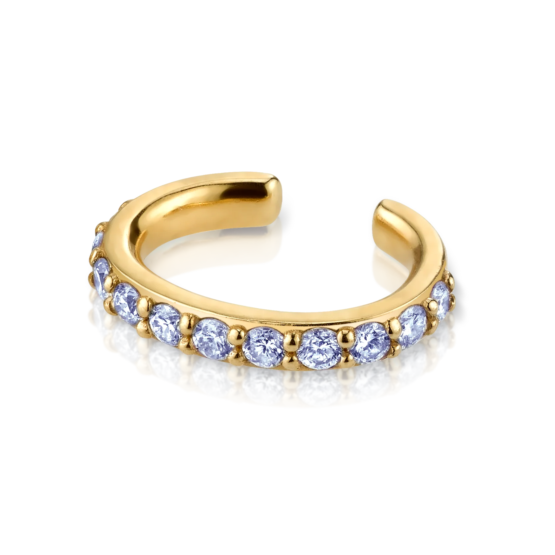 Perfect Ear Cuff - Tanzanite / 14k Yellow Gold