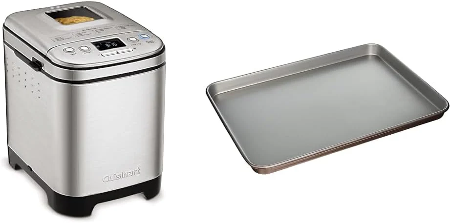 Bread Maker Machine, Compact and Automatic, Customizable Settings, Up to 2lb Loaves