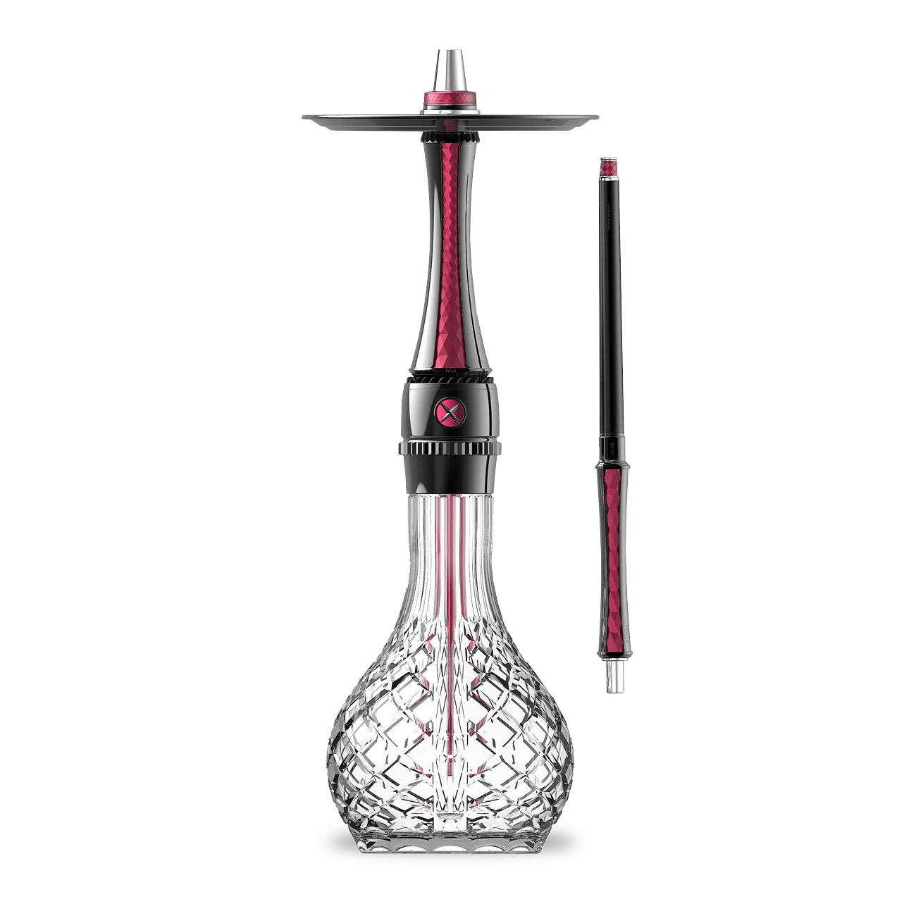Maxx Royal Screw System Hookah- Ruby Black