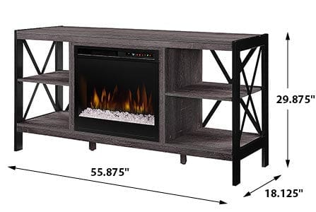 Ramona Electric Fireplace TV Stand in Autumn Bronze
