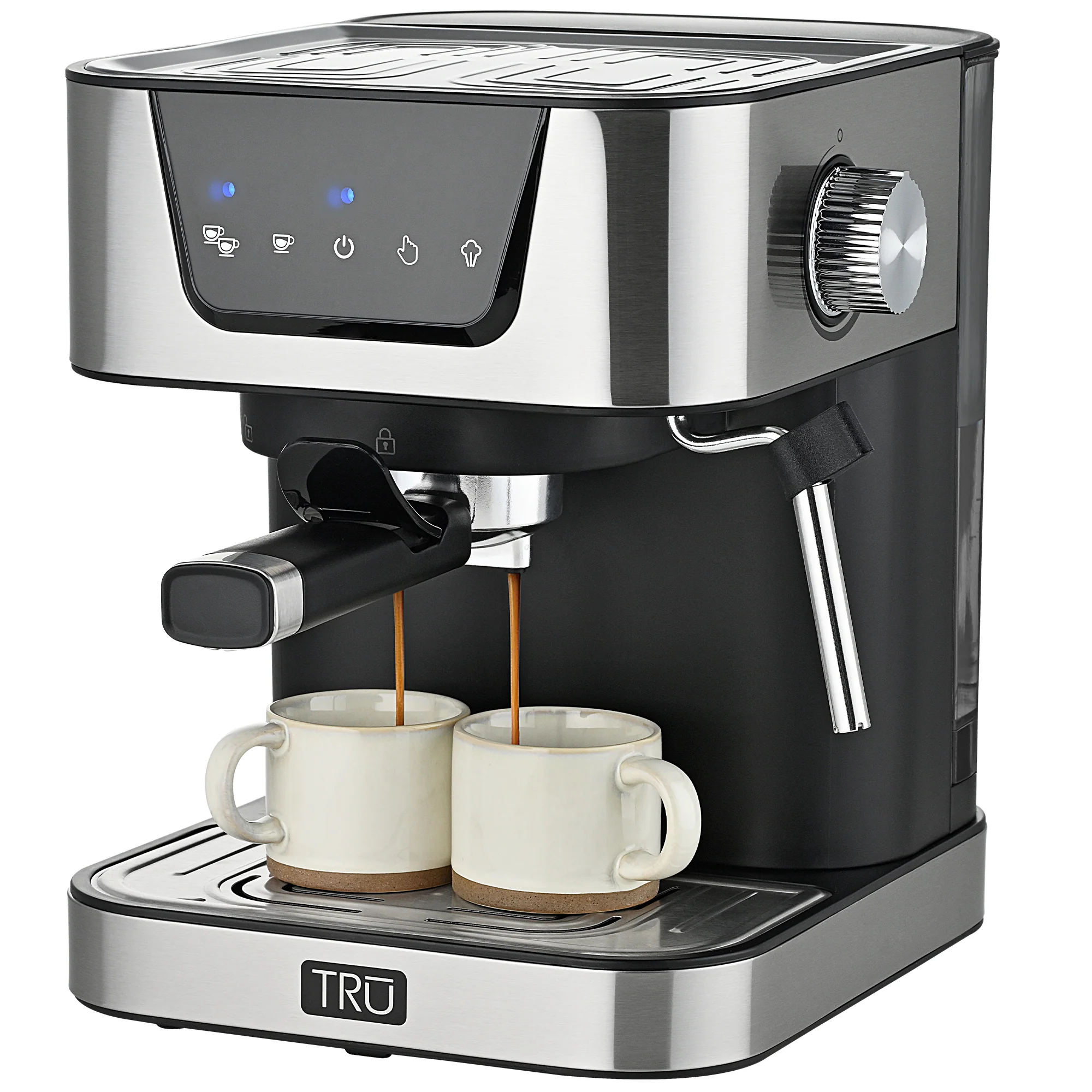 TRU Touch Screen Espresso Maker with Frothing Pitcher