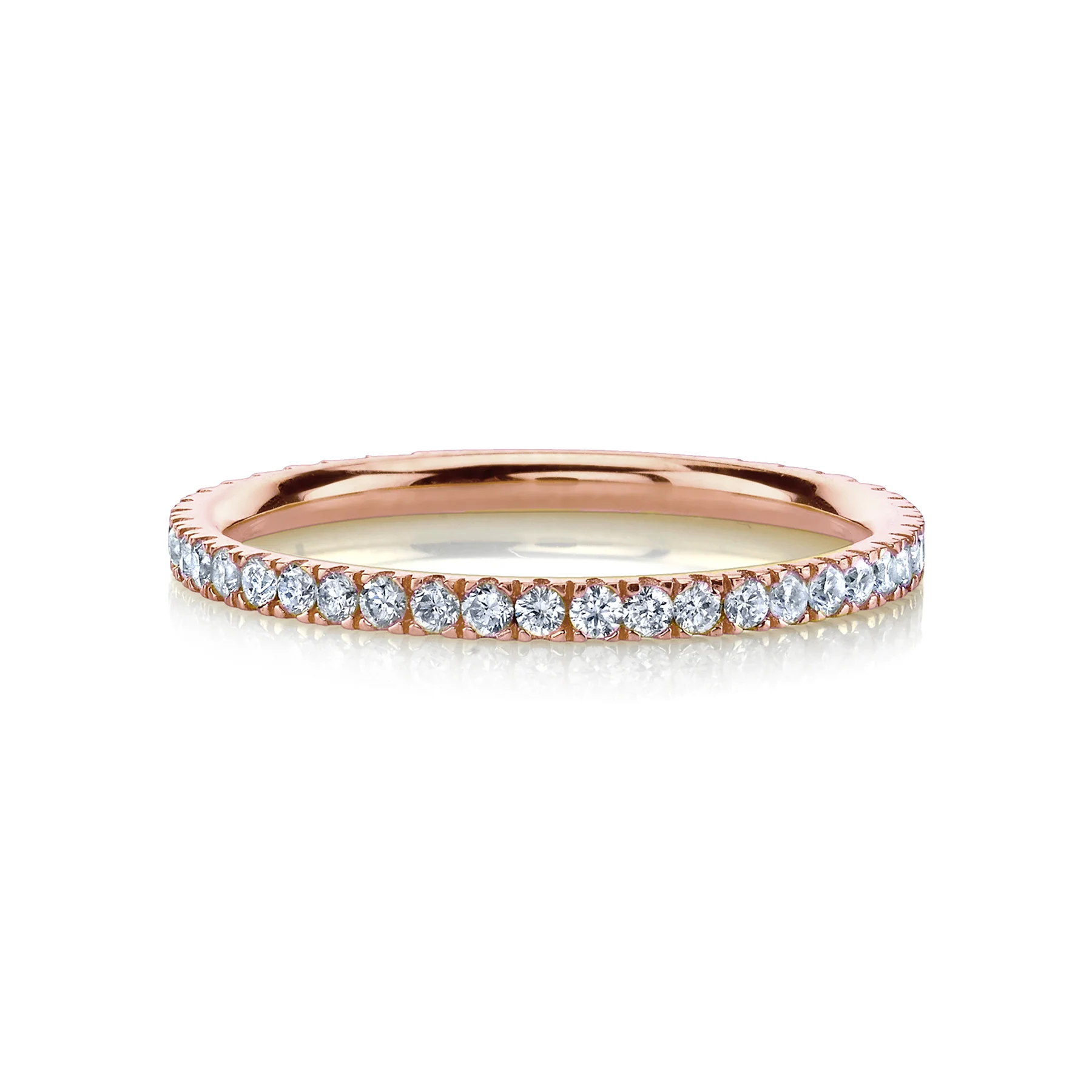 Perfect Eternity Band - White Diamond / 14k Rose Gold