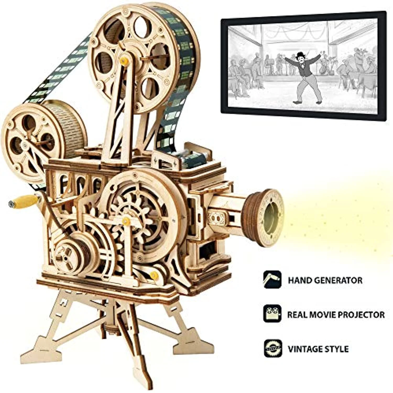 3D Wooden Puzzle Mechanical Model Kits for Adults DIY Craft Kits Vitascope