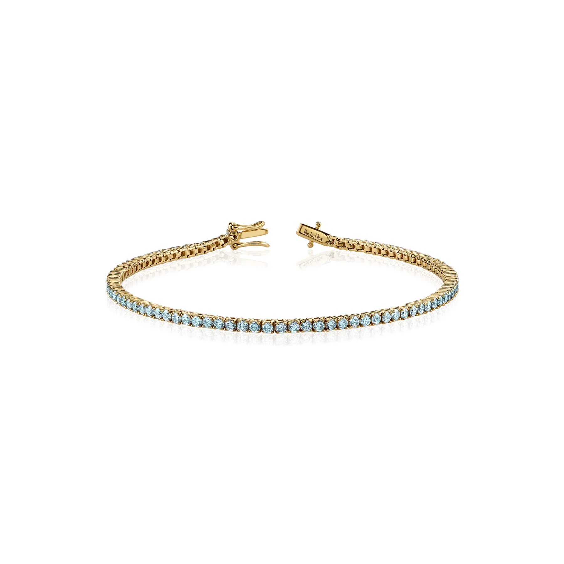The Perfect Tennis Bracelet - Aquamarine / 14k Yellow Gold