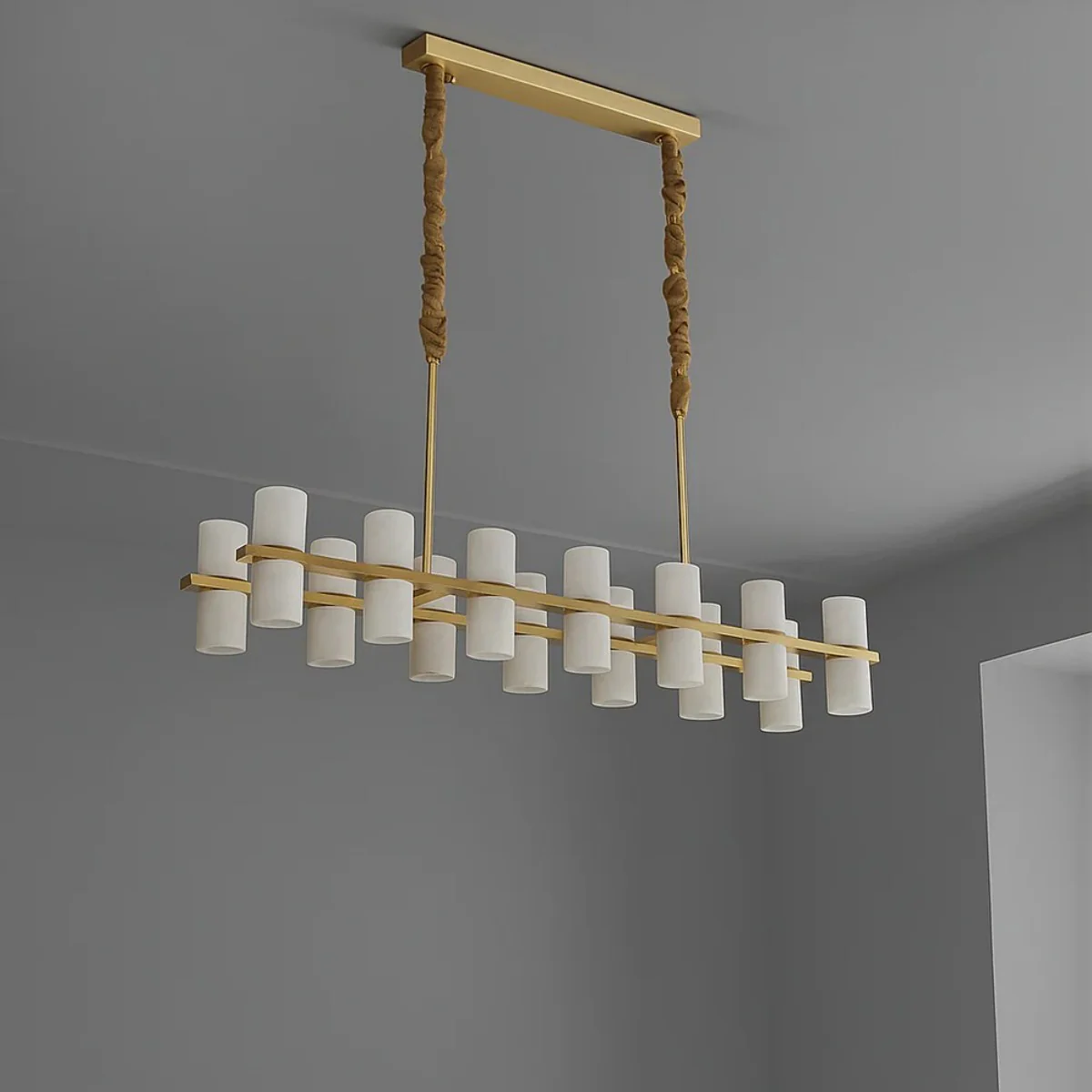 Alabaster Linear Chandelier