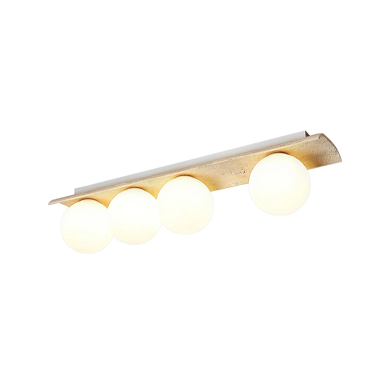 Travertine Bianca Globe Ceiling Lamp