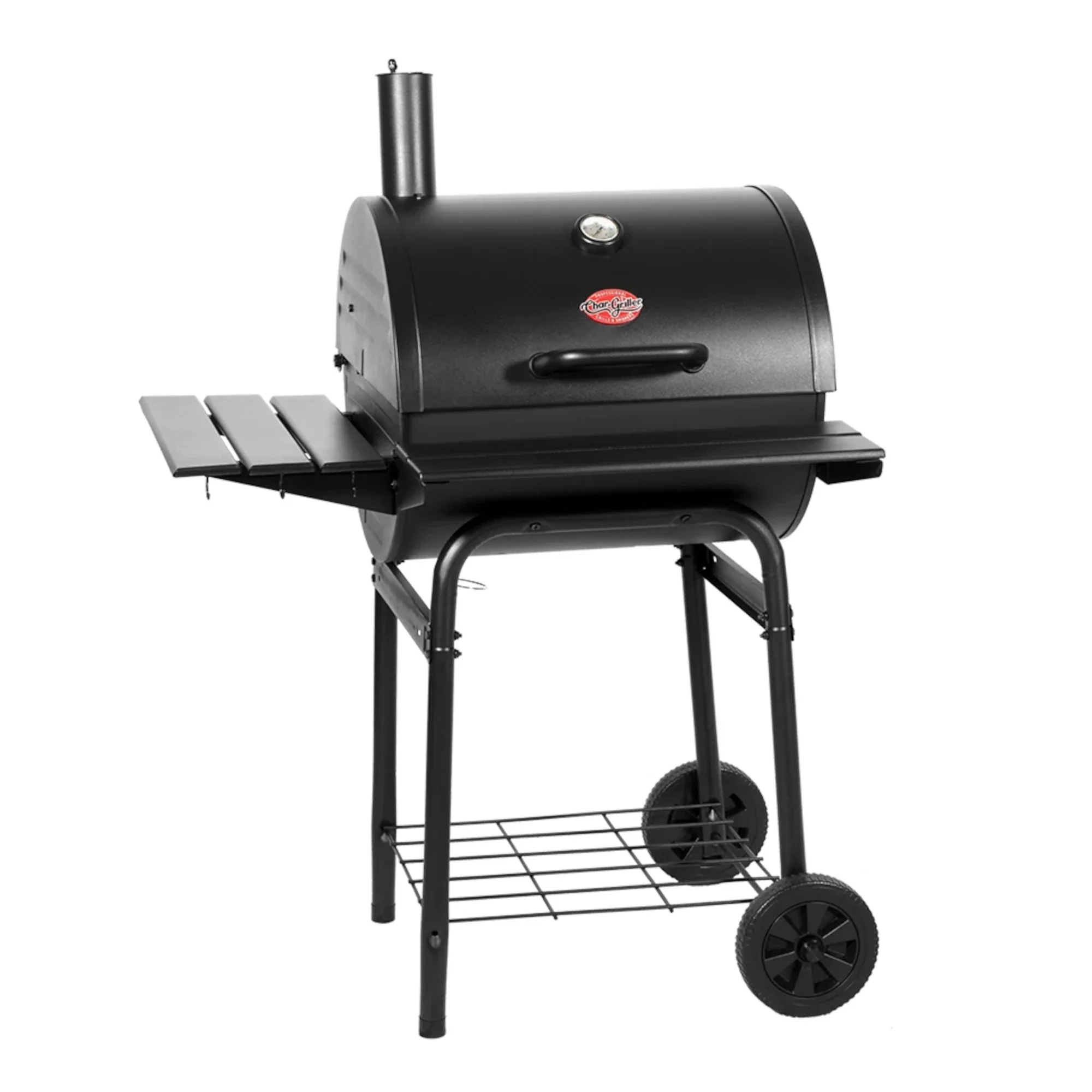 Wrangler? Charcoal Grill with Metal Shelves