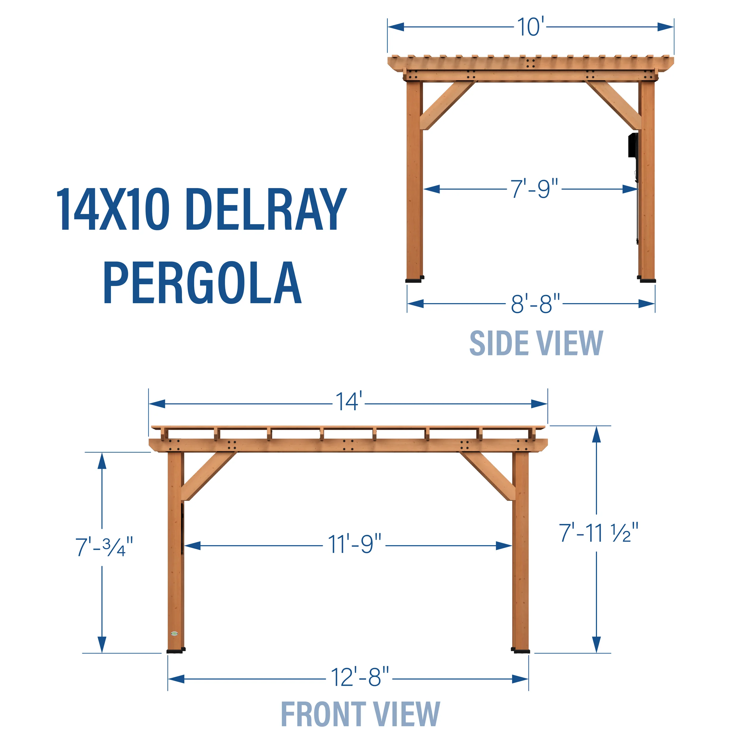 14x10 Delray Pergola
