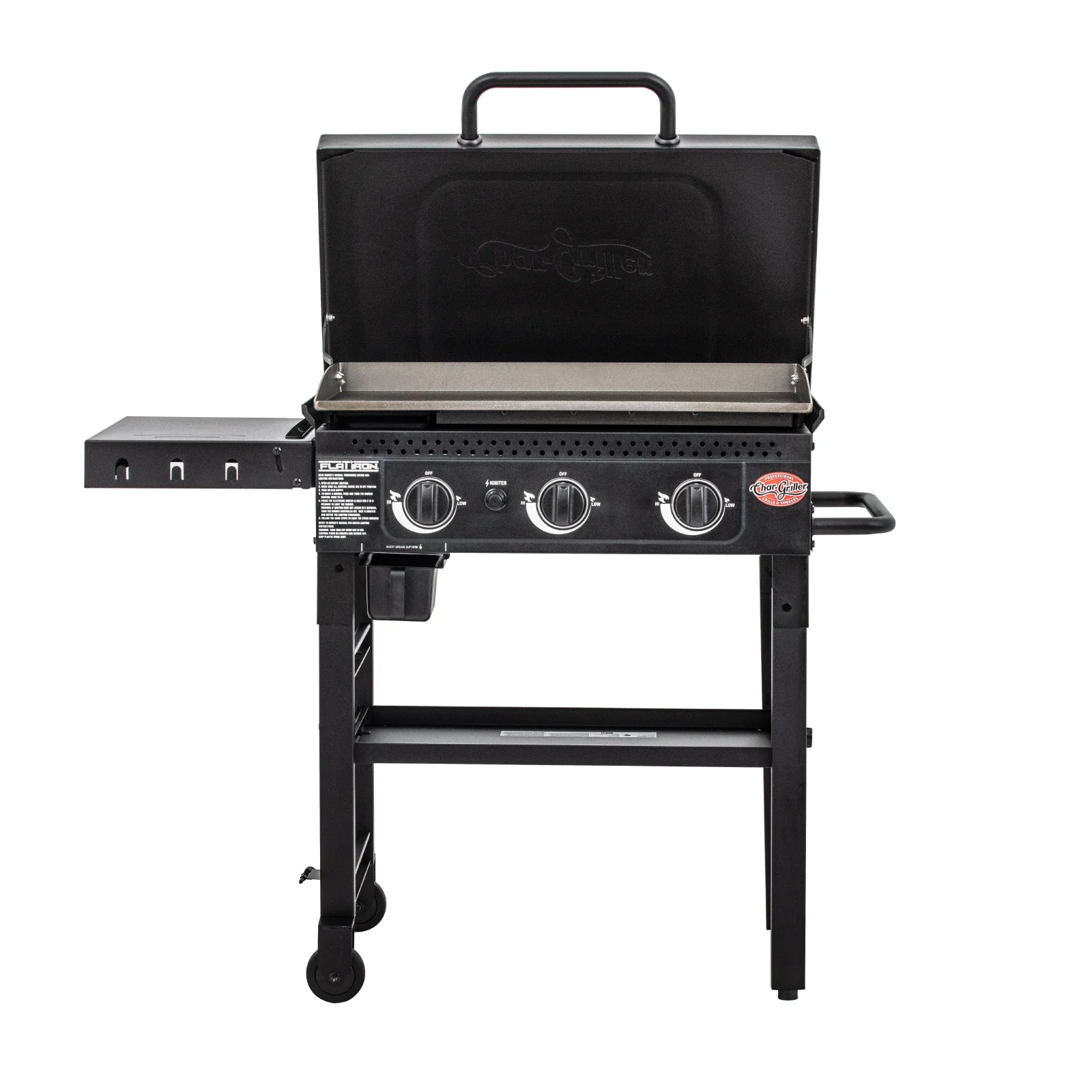 3-Burner Flat Iron? Gas Griddle (Black)