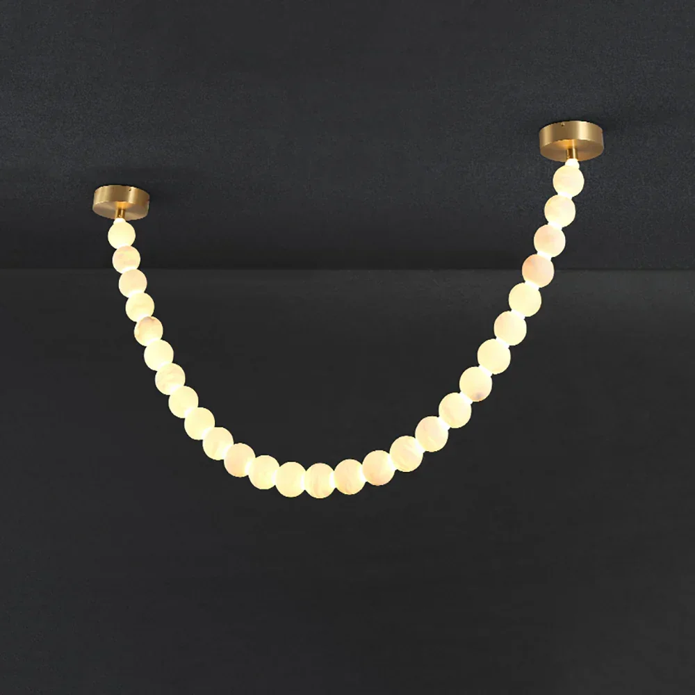 Pearl Alabaster Necklace Chandelier