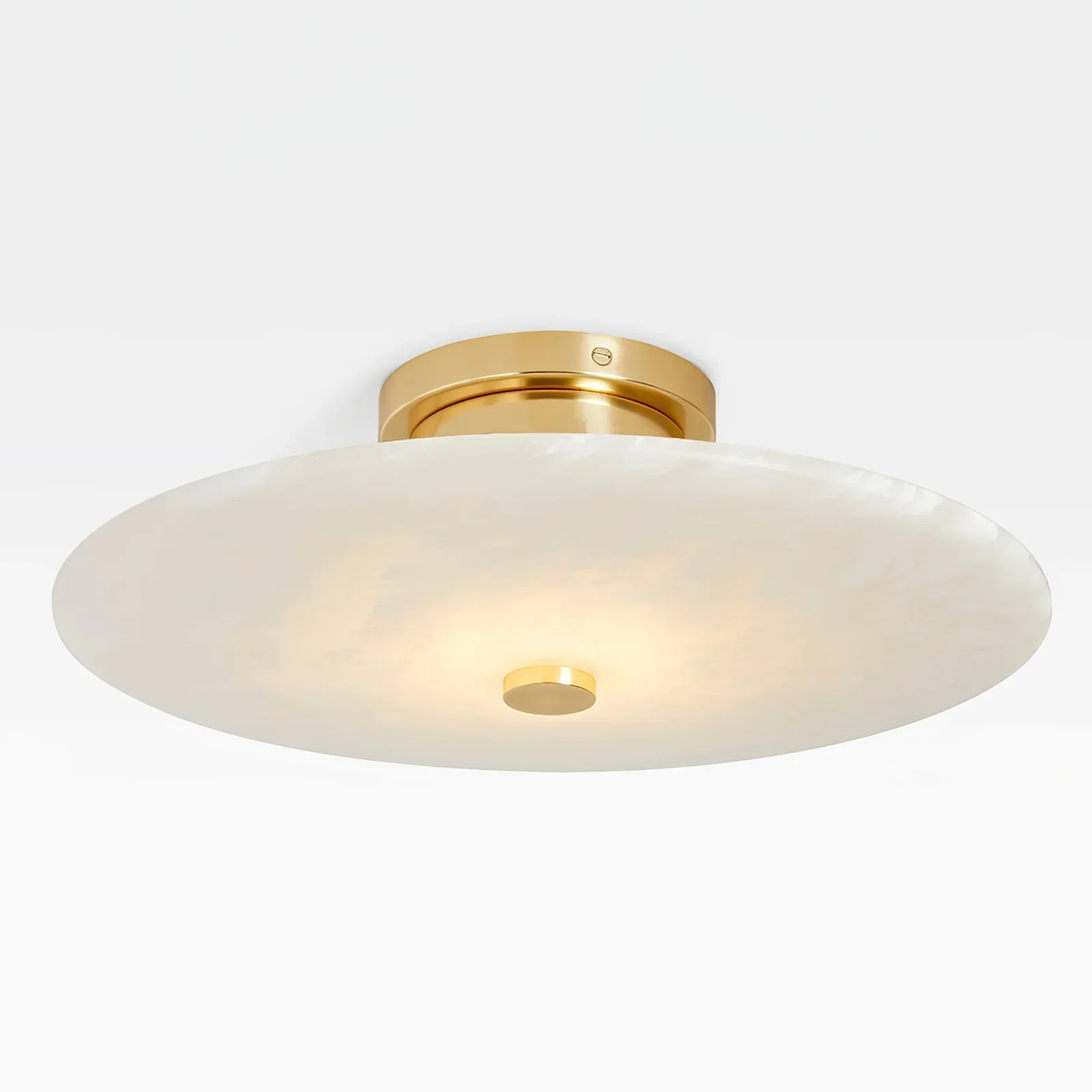 Round Ankeny Alabaster Ceiling Lamp