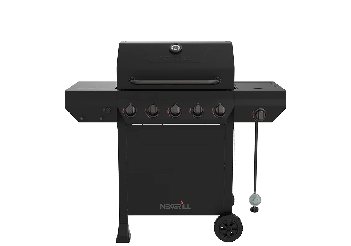 Nexgrill 5 Burner Propane Gas Grill with Side Burner in Black