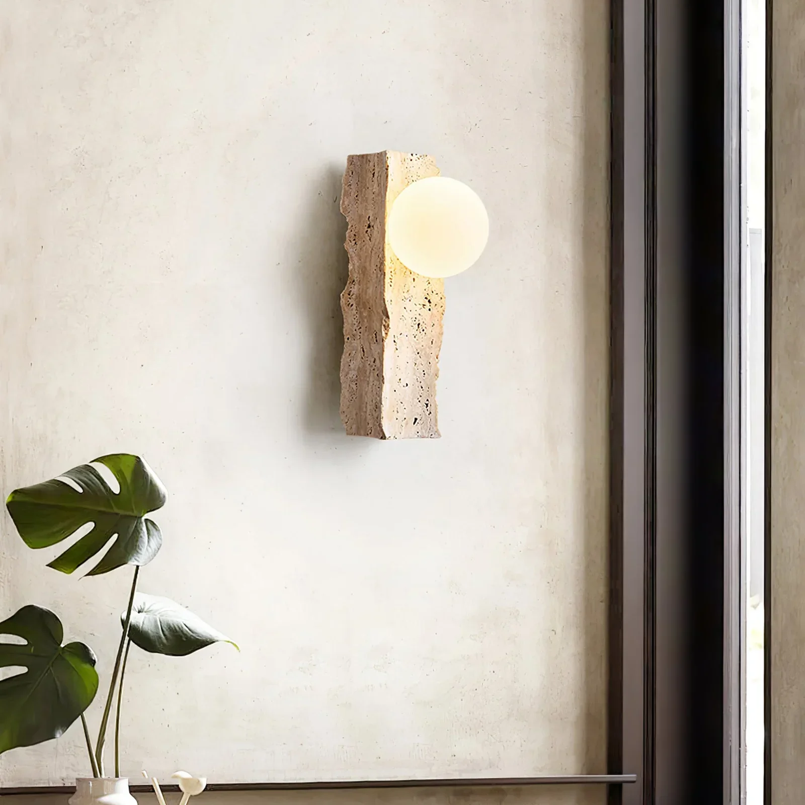 Travertine Daith Irregulate Wall Lamp