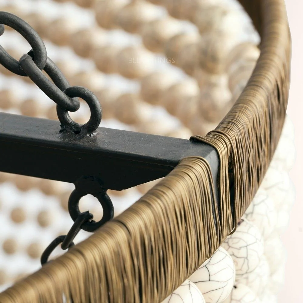 Crane Three-layer Round Beads Chandelier