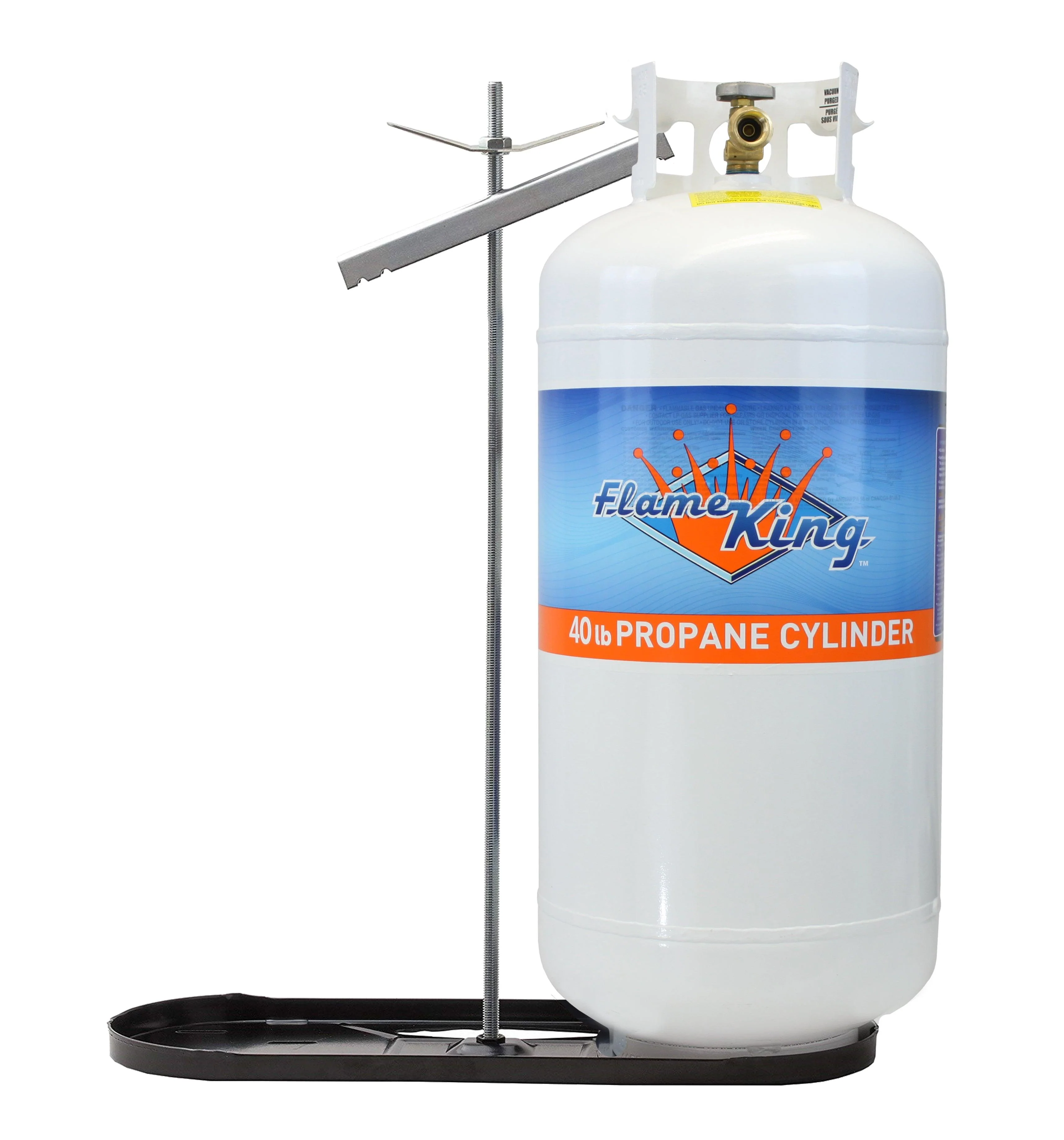 Flame King Bundle 40lb Mounting Parts + 2 Stage Auto Propane Gas Regulator + Two 40lb Propane Tanks