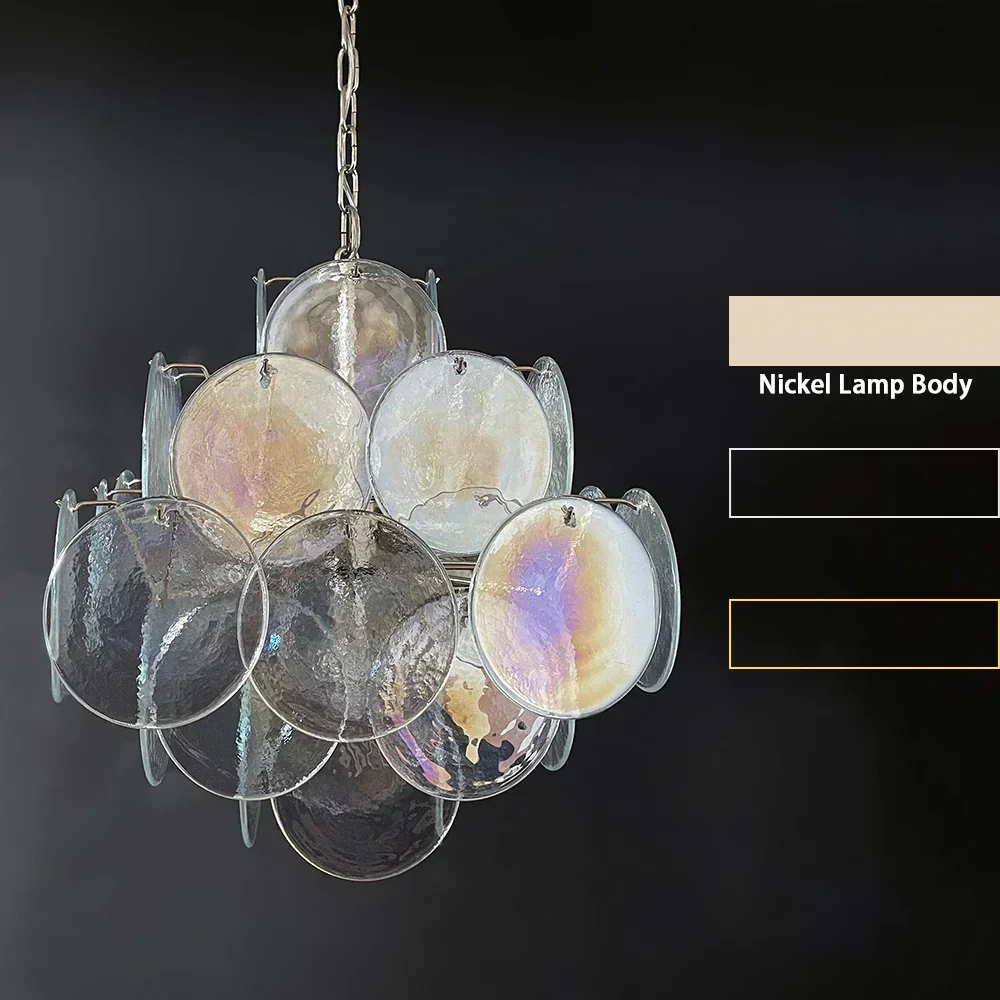 Round Transparent Glass Chandelier
