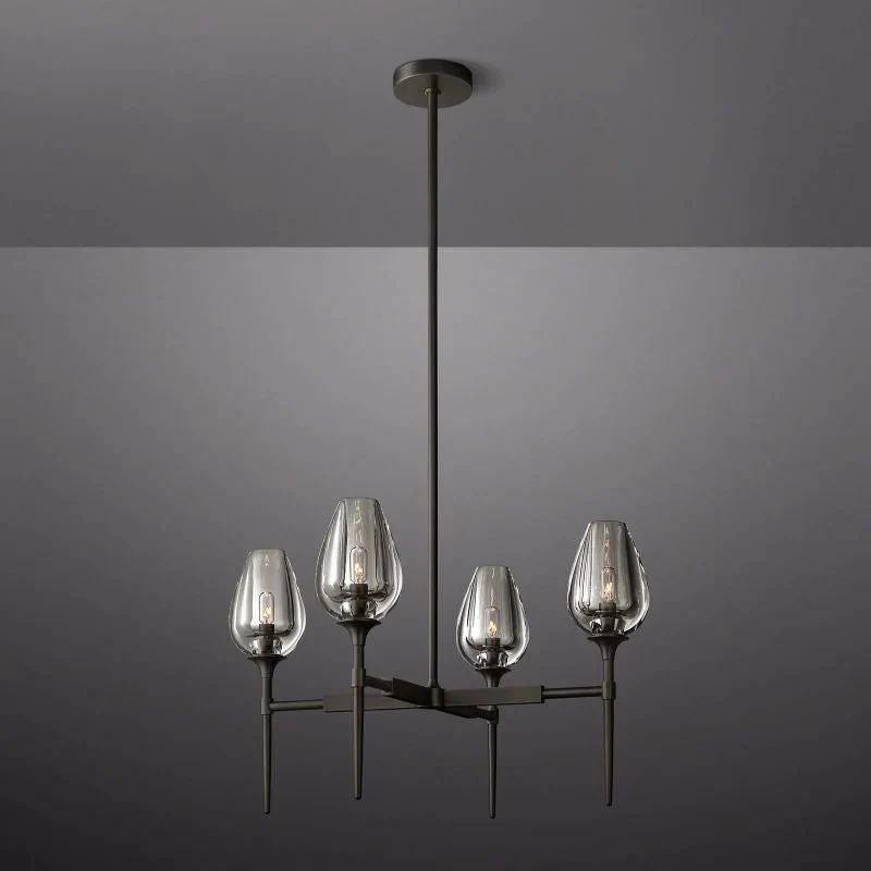 Lewis Tulip Round Dining Room Chandelier 27