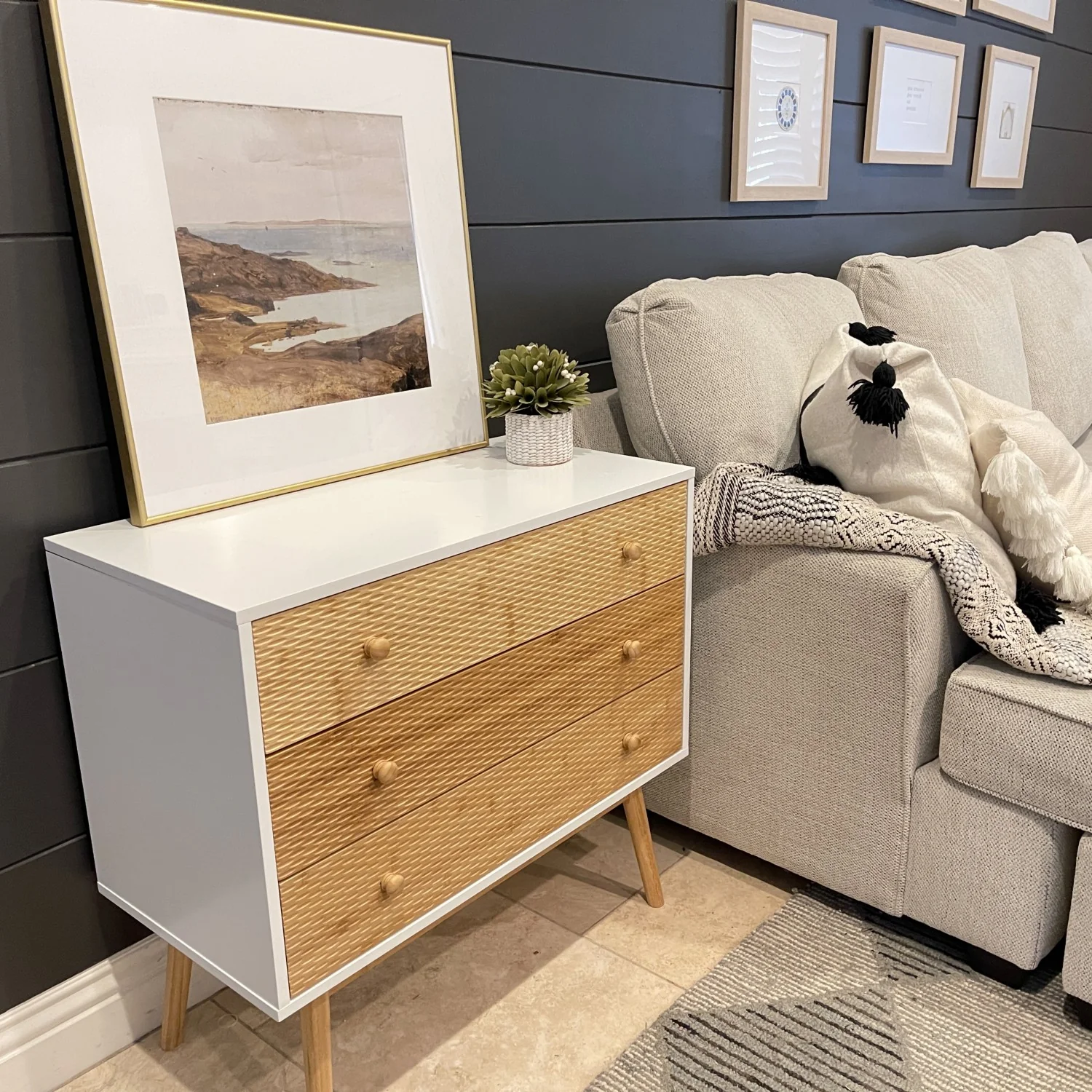 Elegant Bamboo 3 Drawer Chest -MFSTUDIO