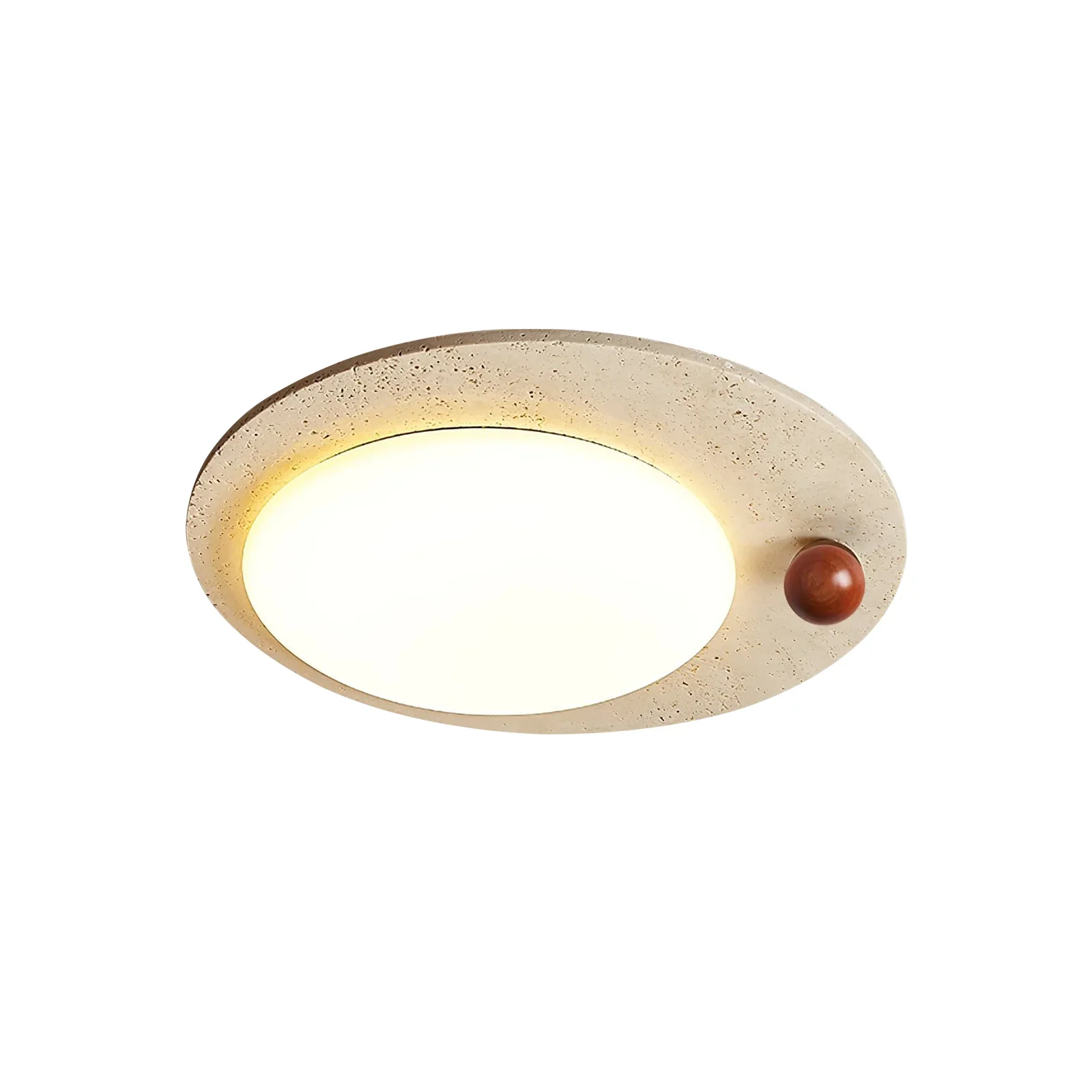 Round Travertine Luno Arte Ceiling Light