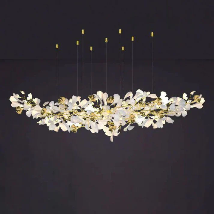 Ginkgo Ceramic A Branch Chandelier
