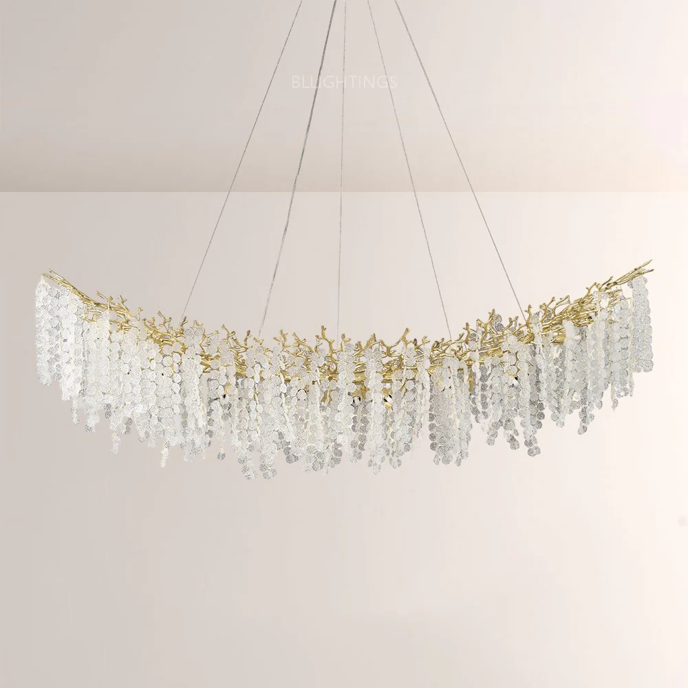 Shiro Noda Crystal Tree Branch Linear Chandelier 72