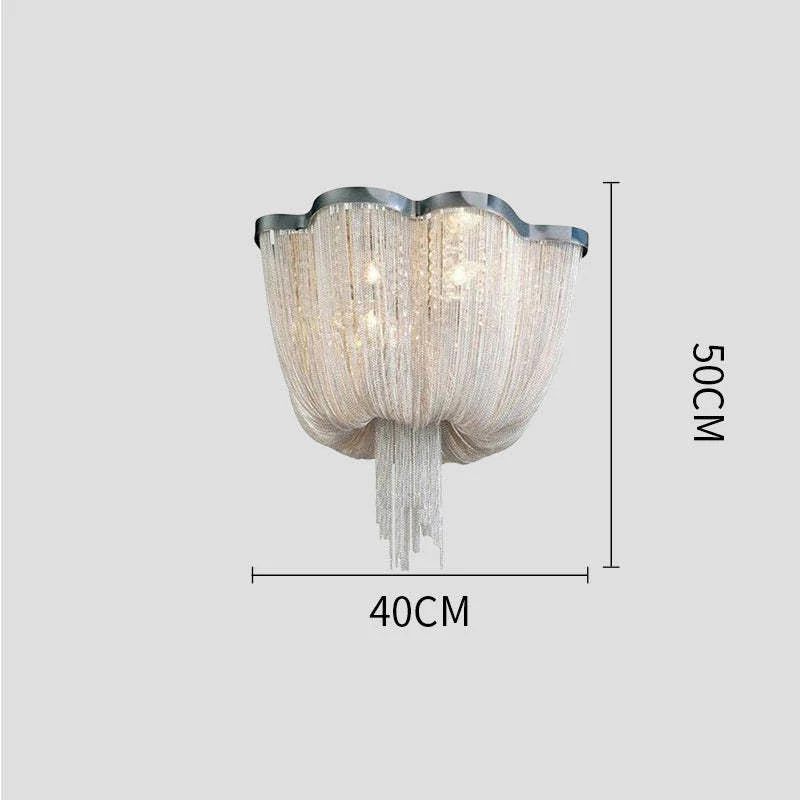 Aluminum Tassel Ceiling Light Post-Modern Chandelier Chain Light