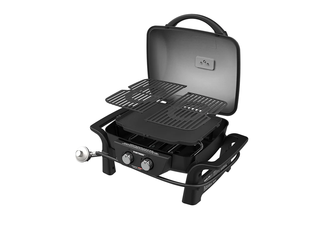 Fortress? 2-Burner Cast Aluminum Gas Grill with Gourmet Plus? Cooking System