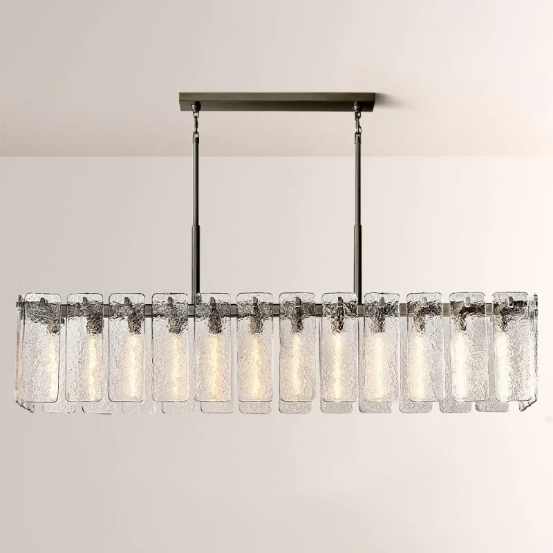 Calama Glass Rectangular Chandelier 72