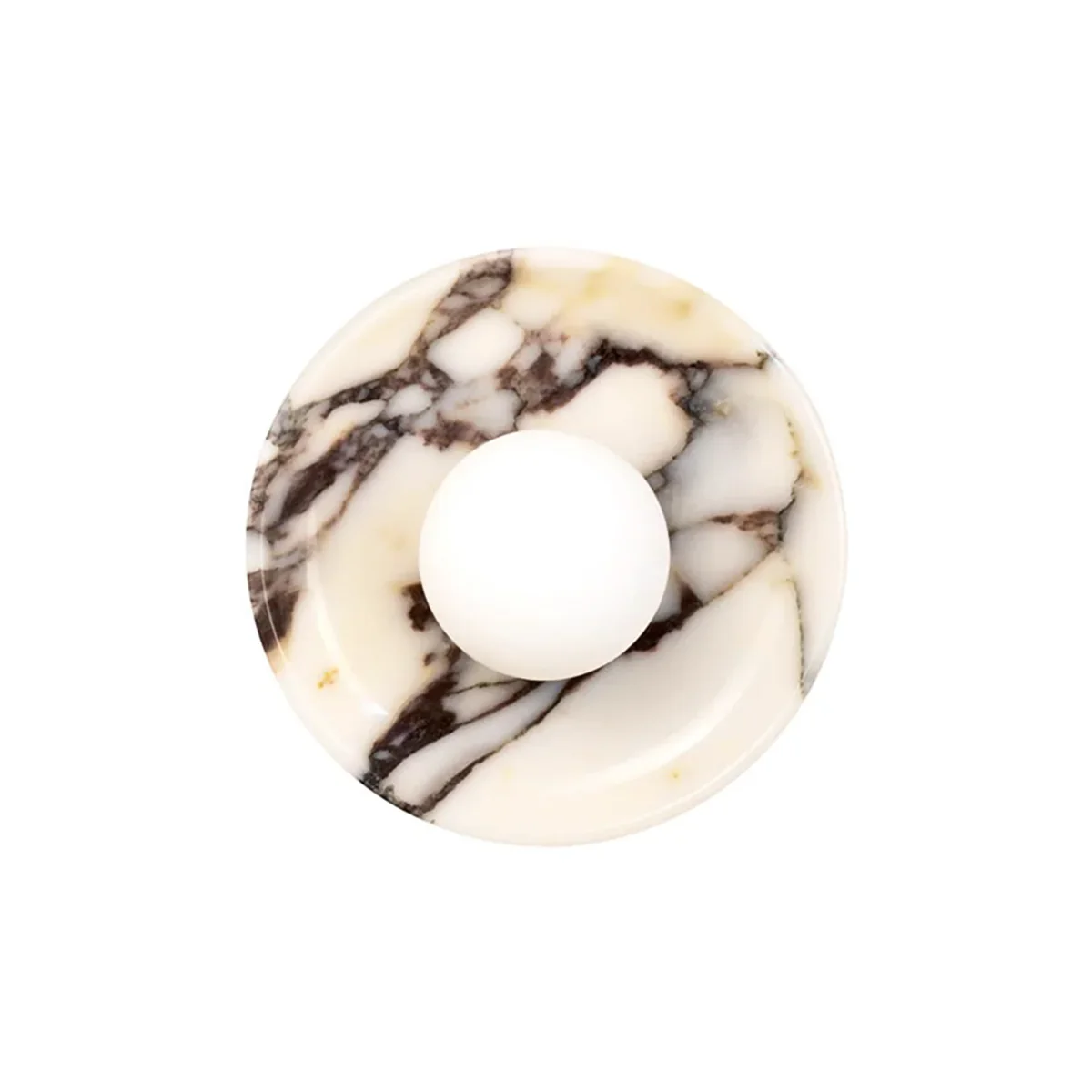 Round Marble Viola Spherical Glass Wall Lamp