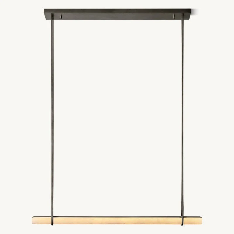 Audiobon Alabaster Single Bar Linear Chandelier 60