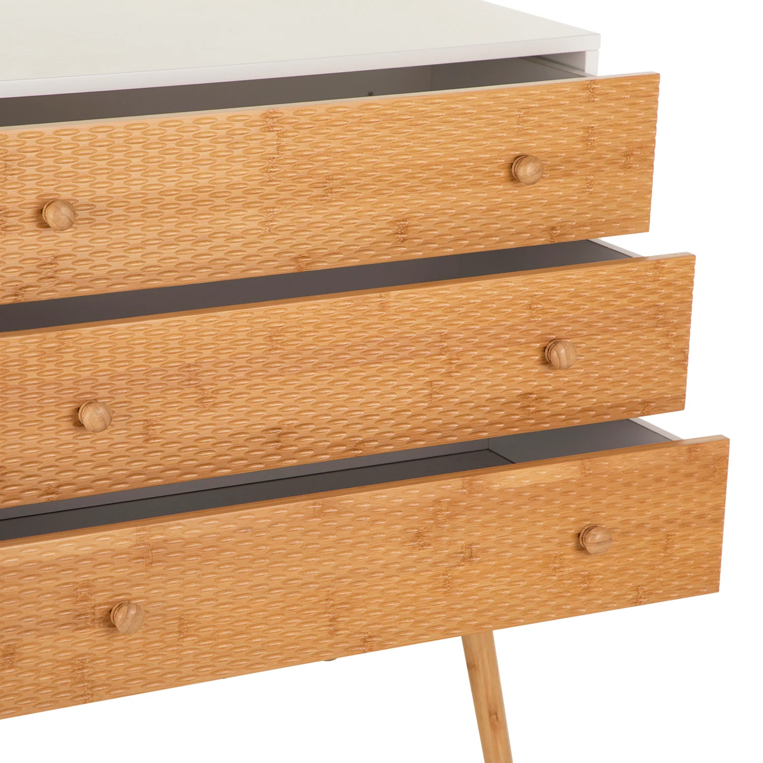 Elegant Bamboo 3 Drawer Chest -MFSTUDIO