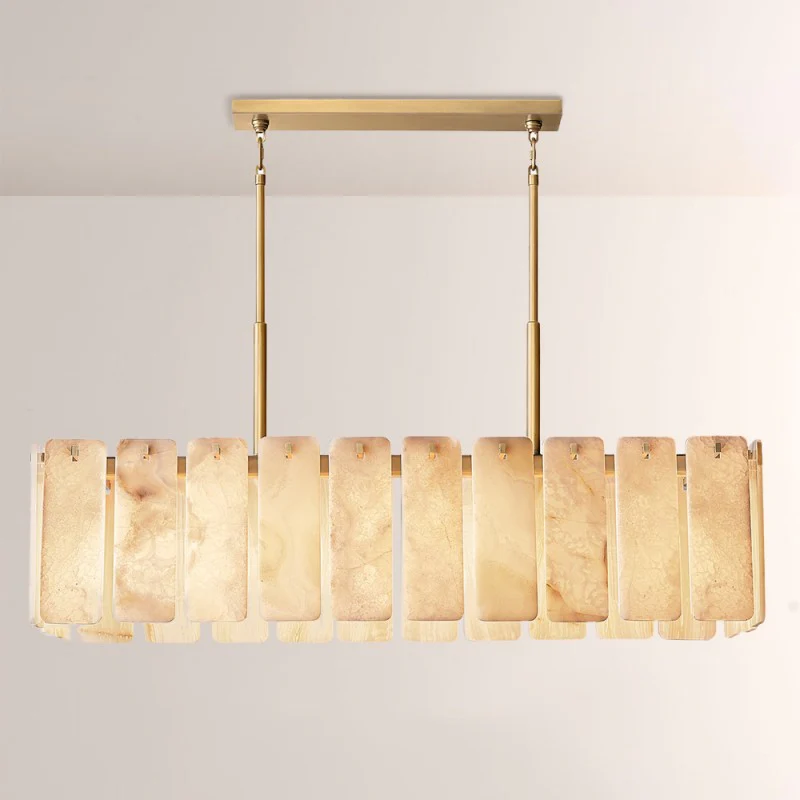 Calama Alabaster Rectangular Chandelier 60