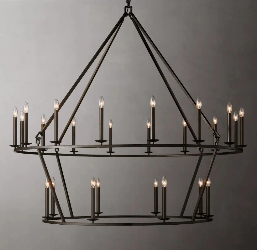 Marcus Openwork Two-Tier Round Chandelier 62