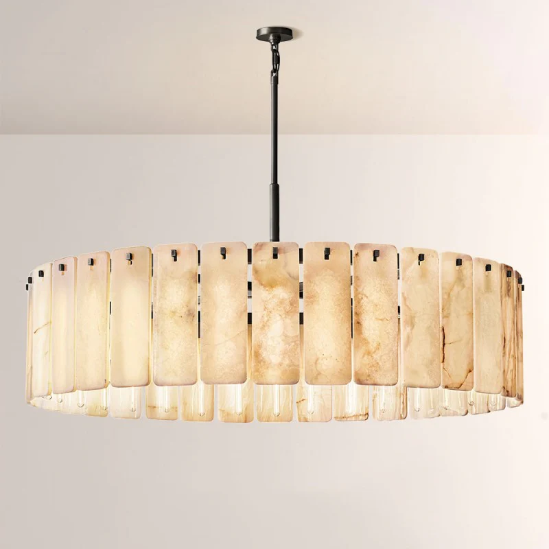Calama Alabaster Round Chandelier 60