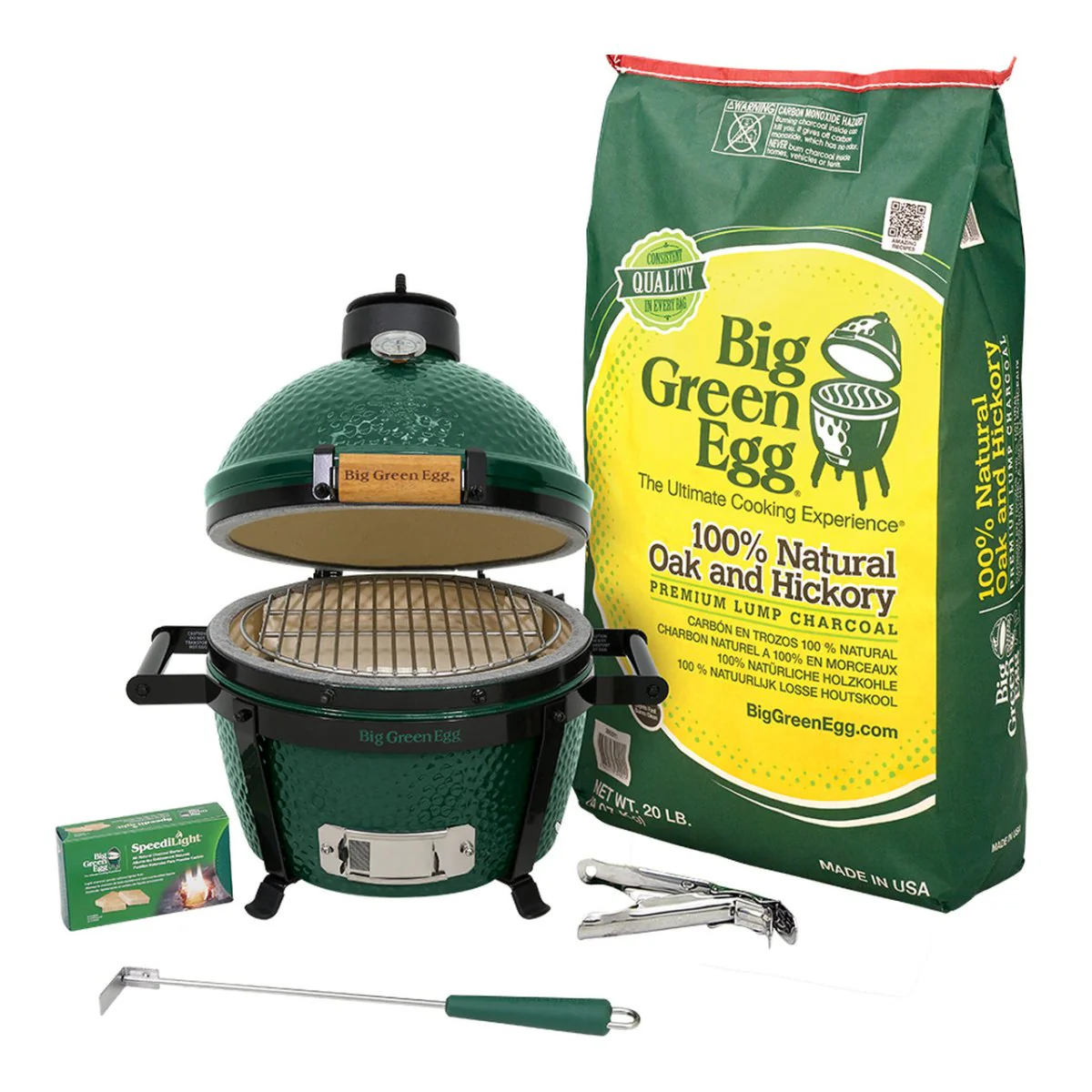Big Green Egg MiniMax Ceramic Charcoal Grill Package w/ Charcoal