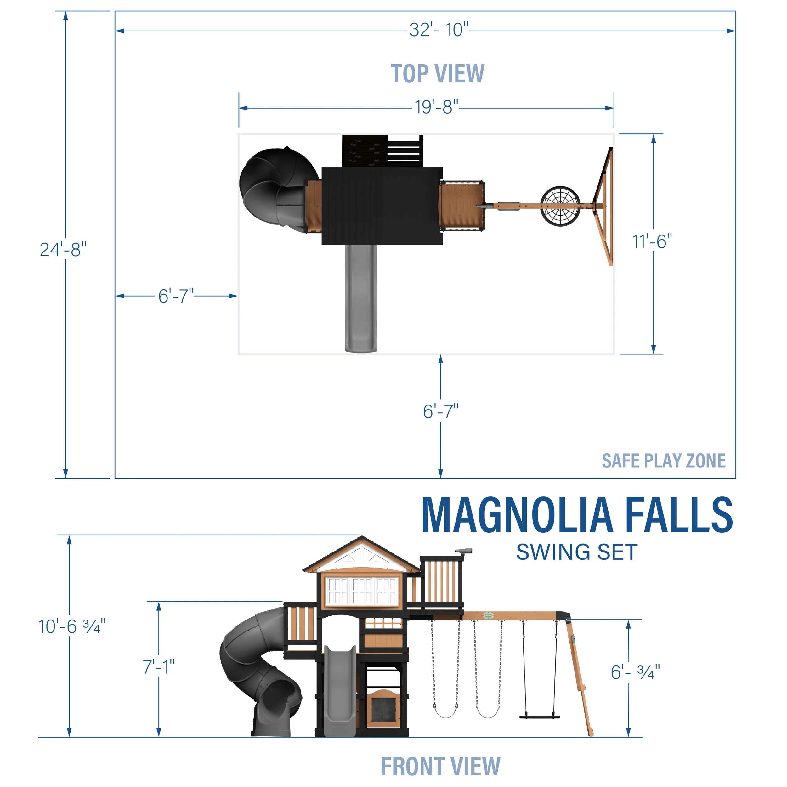 Magnolia Falls Swing Set
