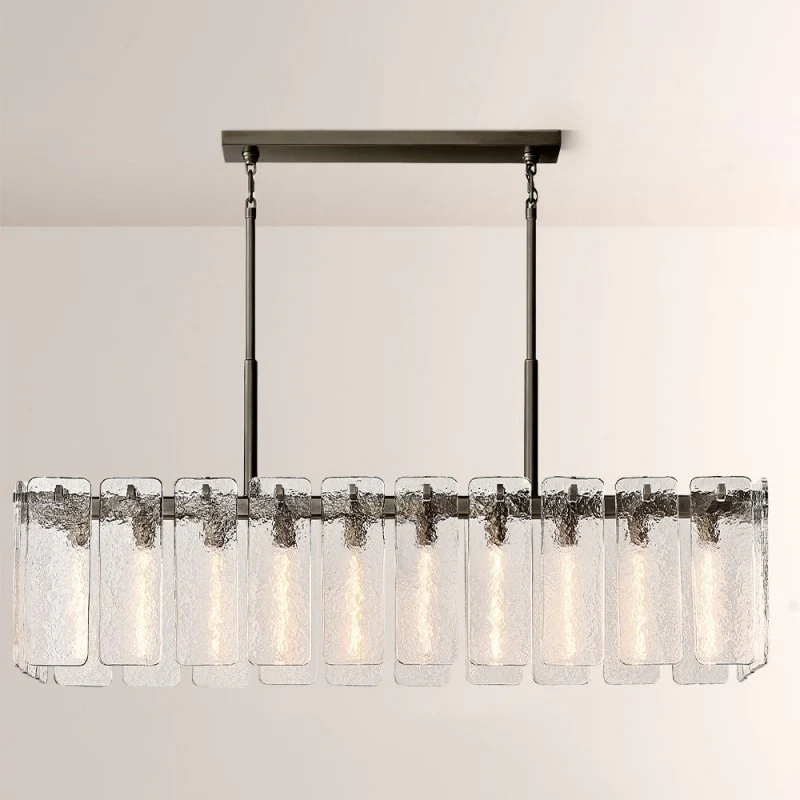 Calama Glass Rectangular Chandelier 60