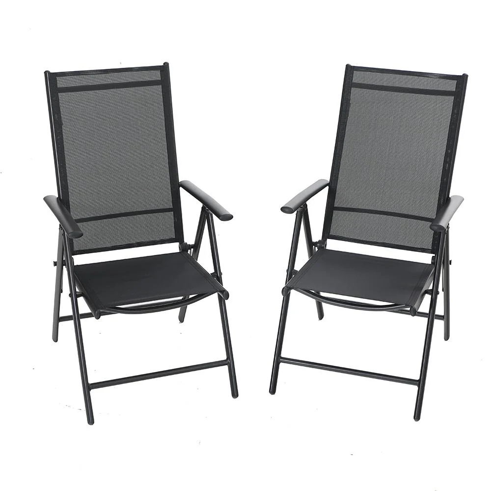 Sophia & William Pre-assembled Aluminum & Steel Frame Reclining Folding Sling Chair, Set of 2