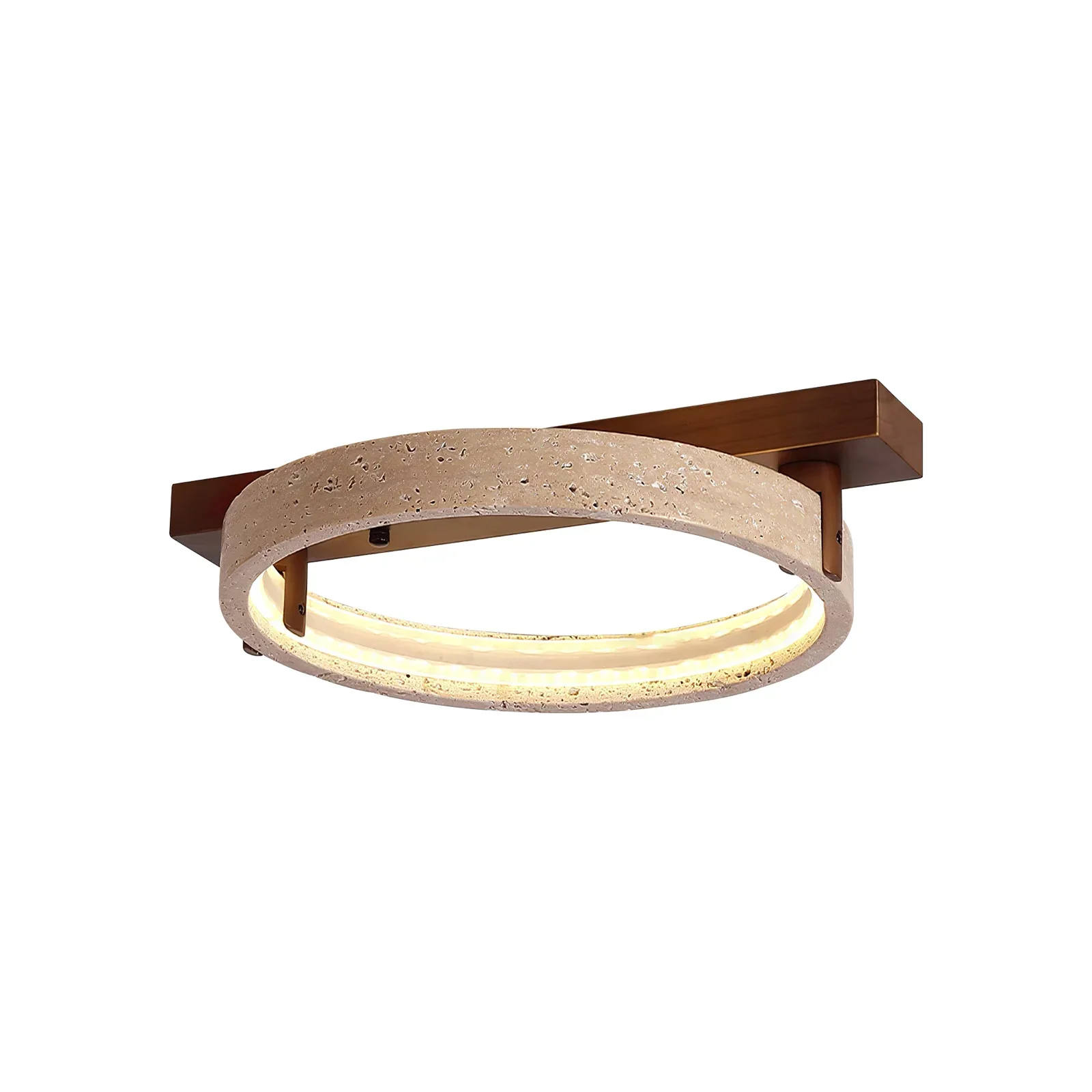 Travertine Ring Horizon Circular Ceiling Lamp