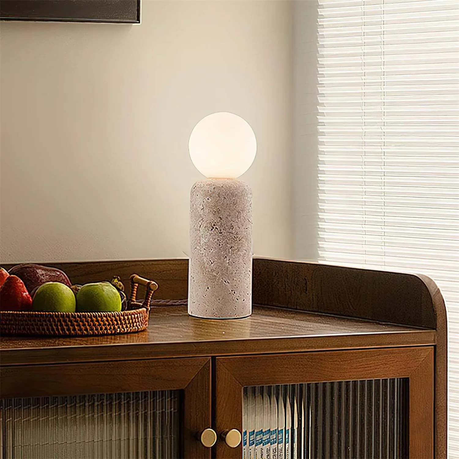 Travertine Cleona Table Lamp