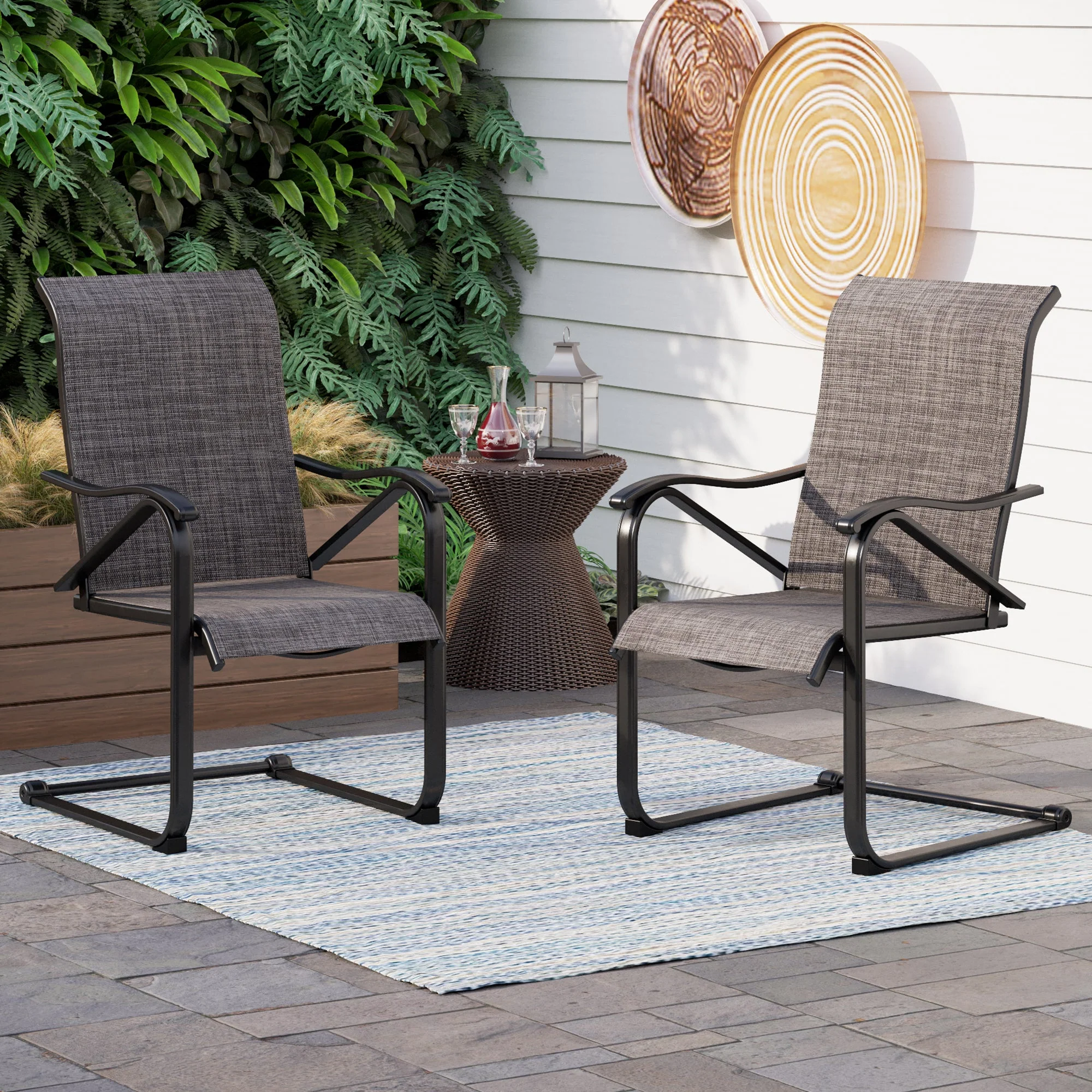MFSTUDIO C-Spring Textilene Patio Chairs