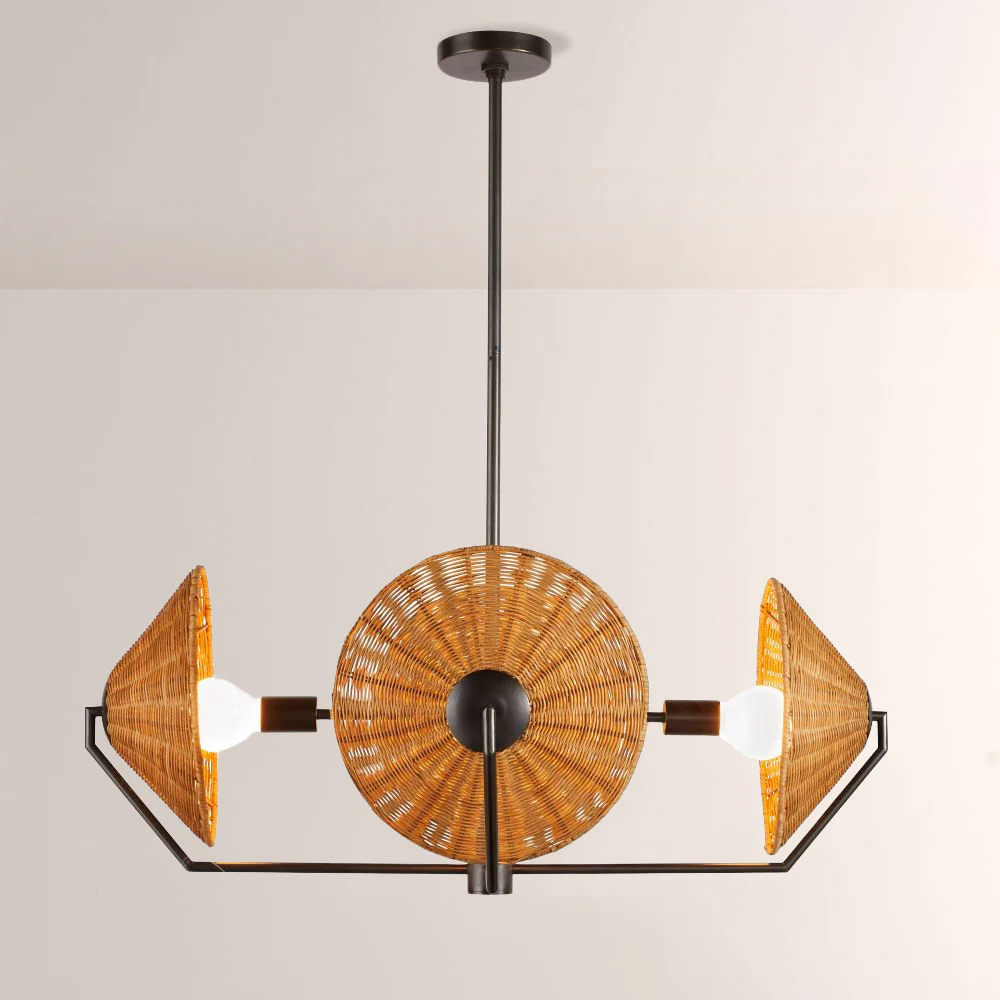 Camilla Round Rattan Chandelier