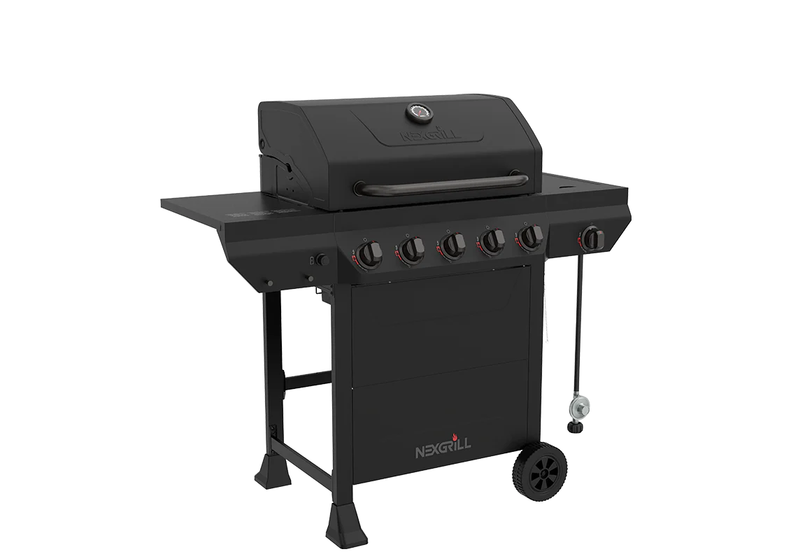 Nexgrill 5 Burner Propane Gas Grill with Side Burner in Black