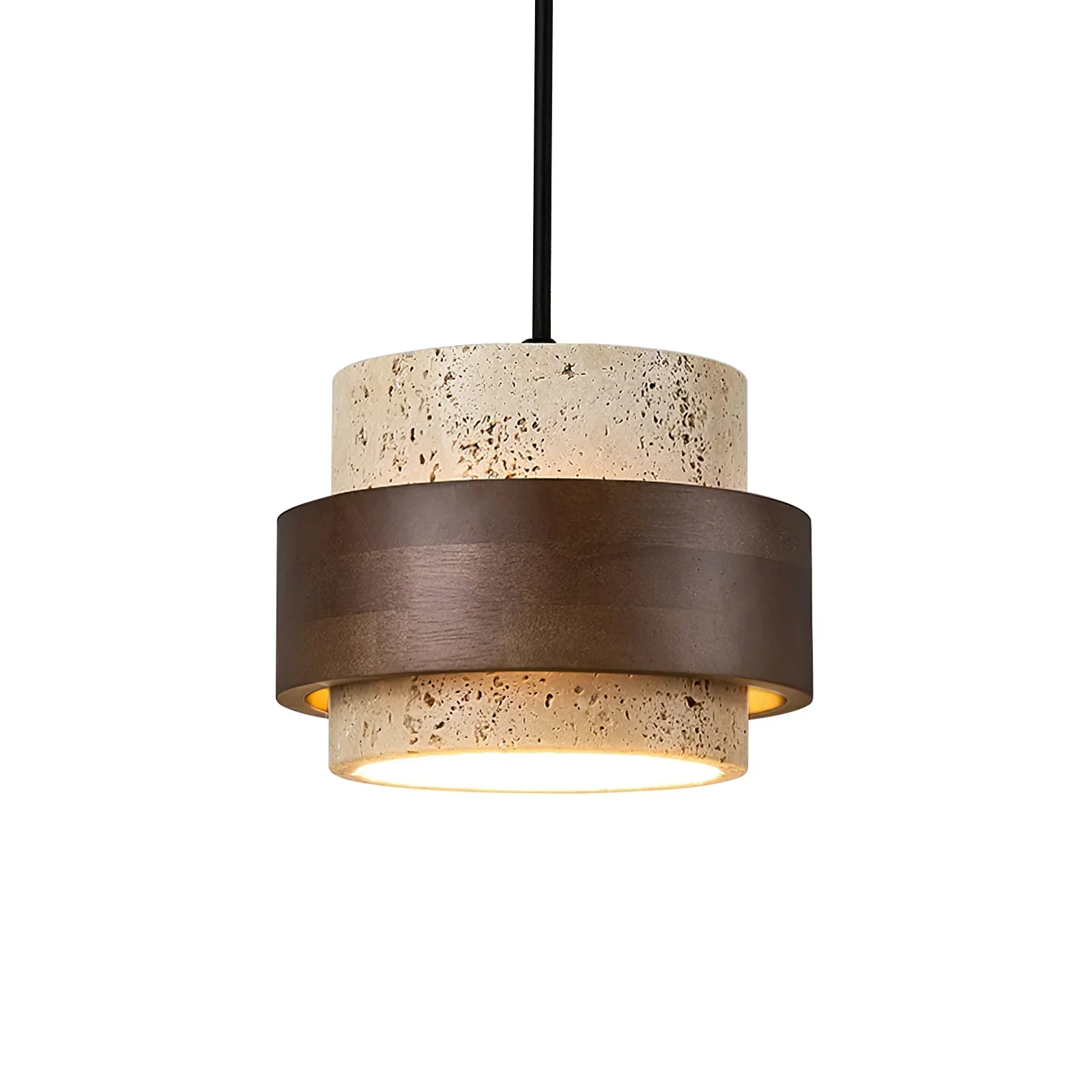 Cylinder Stonova Travertine Pendant Lamp